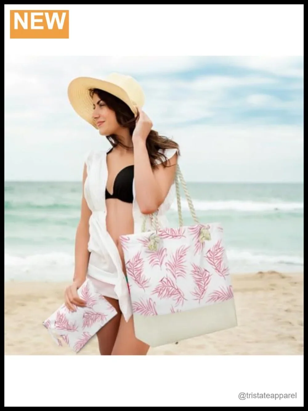 Canvas Tote & Wet Bag Set - Waterproof Cosmetic Travel Bags